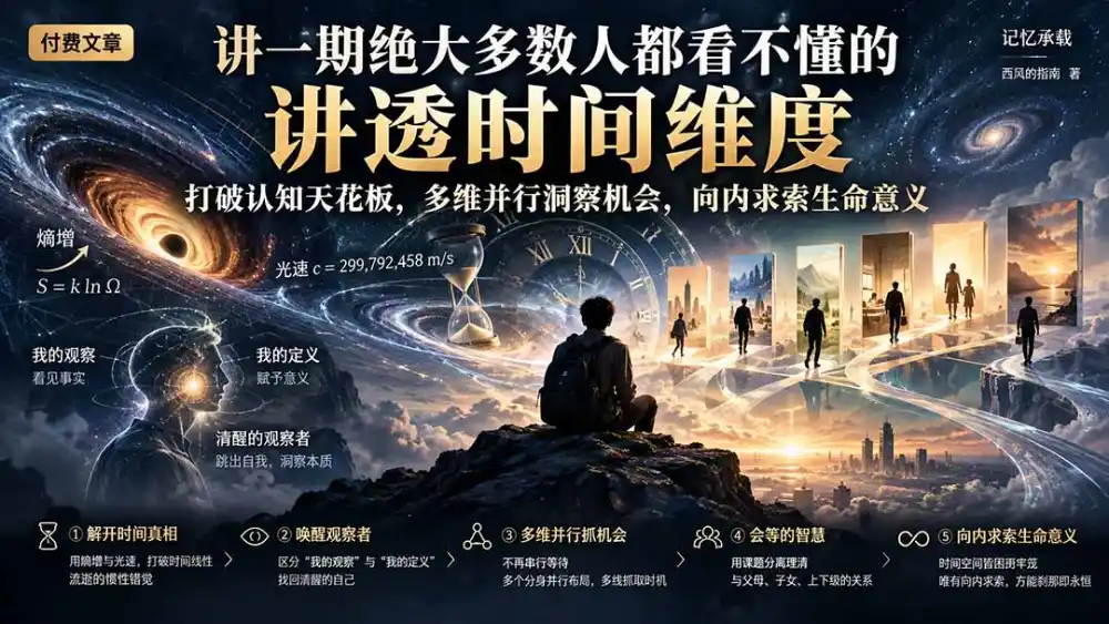 付费文章：讲一期绝大多数人都看不懂的，讲透时间维度，打破认知天花板，多维并行洞察机会，向内求索生命意义-百盟网