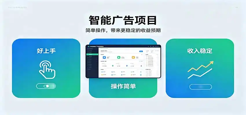 智能广告挂机项目，操作简单上手快，收益稳定可持续。稳定日入300+-百盟网