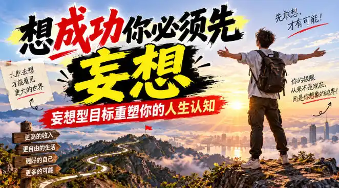付费文章：想成功你必须先妄想，妄想型目标重塑你的人生认知-百盟网