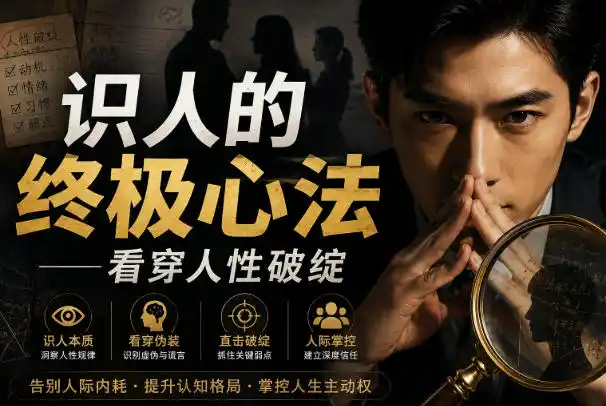 付费文章：识人的终极心法——看穿人性破绽-百盟网