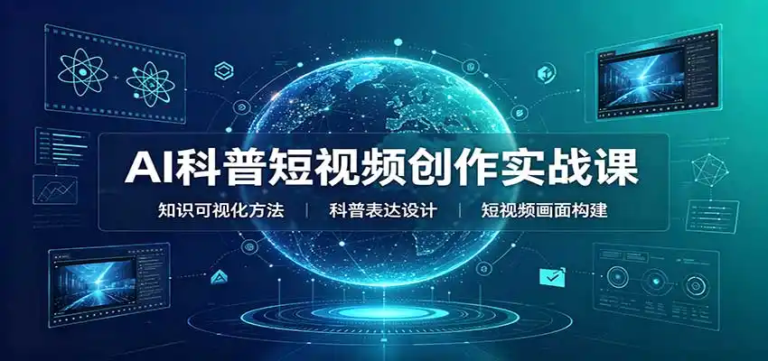 AI科普短视频创作实战课：配套要点文档，文案与视频提示词模板教学-百盟网