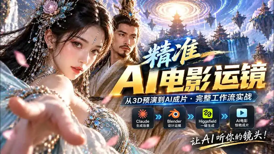 AI视频终于能精准运镜了！Claude + Blender + Higgsfield 免费插件实测-百盟网