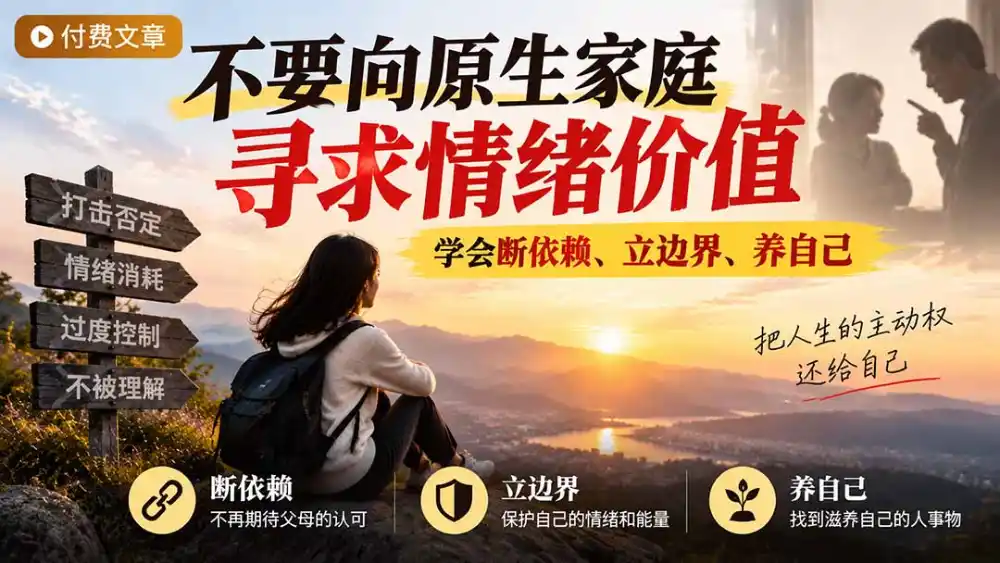 付费文章：不要向原生家庭寻求情绪价值，学会断依赖、立边界、养自己-百盟网