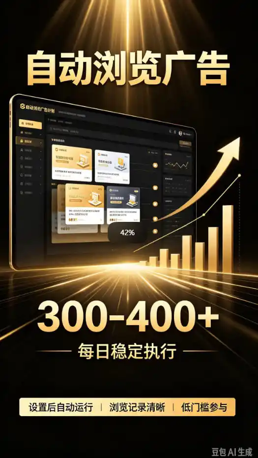 自动浏览广告计划,0门槛副业,日入300-400,躺賺稳定风口项目,无需人工操作,解放双手【揭秘】 自动浏览广告计划,0门槛副业,日入300-400,躺賺稳定风口项目,无需人工操作,解放双手【揭秘】