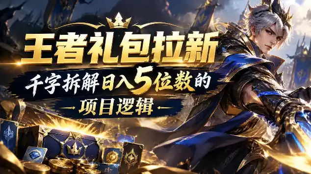 王者游戏礼包拉新_千字拆解日入5位数的项目逻辑 王者游戏礼包拉新_千字拆解日入5位数的项目逻辑