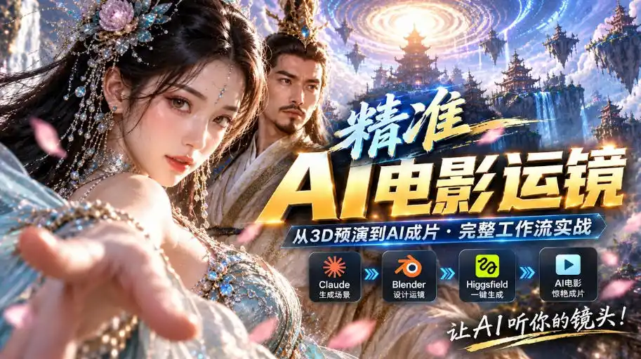 AI视频终于能精准运镜了！Claude+Blender+Higgsfield免费插件实测-百盟网