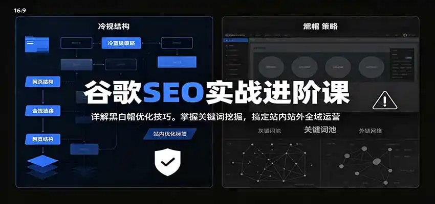 2026谷歌SEO实战进阶课：详解黑白帽优化技巧，掌握关键词挖掘，搞定站内站外全域运营-百盟网