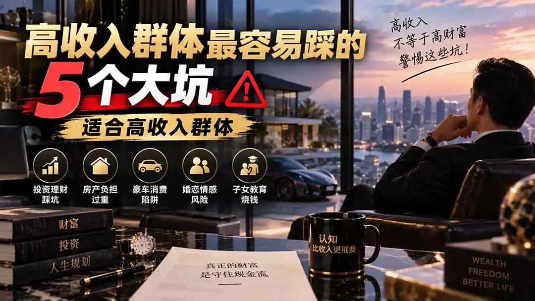 付费文章:高收入群体最容易踩的5个大坑,适合高收入群体 付费文章:高收入群体最容易踩的5个大坑,适合高收入群体