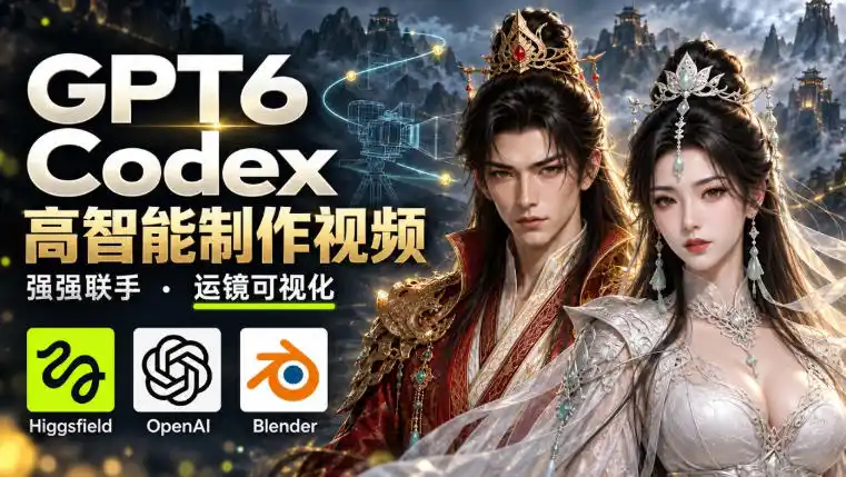 GPT-6 Astra×Codex高智能制作视频！联手Higgsfield，运镜可视化实战-百盟网