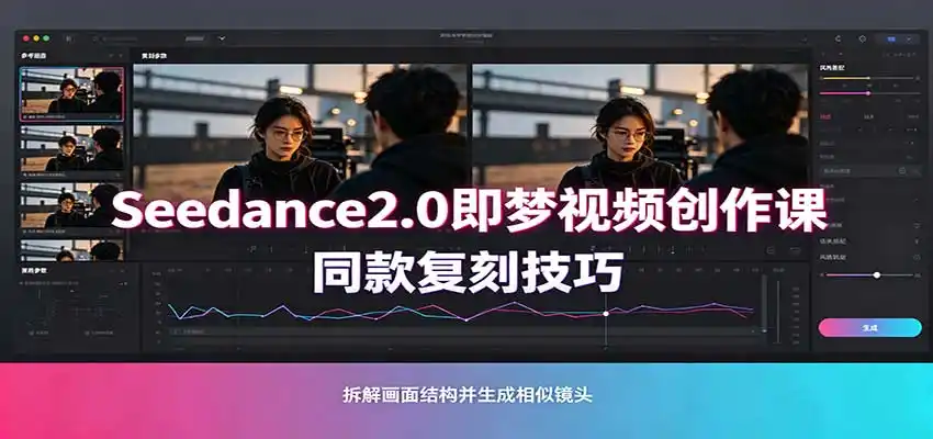 Seedance2.0即梦视频创作课：剧本式视频制作，同款复刻技巧，多行业案例落地教学-百盟网