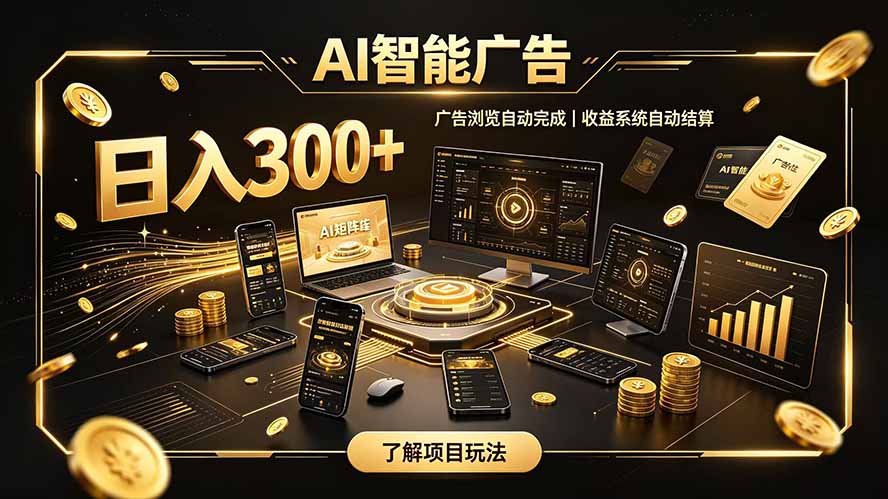 自研 AI 系统｜轻资产起步｜长期稳定收益｜宝妈 上班族轻轻松松日入300+-百盟网
