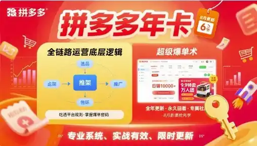 拼多多年卡，拼多多全链路运营底层逻辑，超级爆单术【更新26年10月】-百盟网
