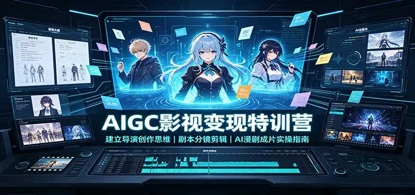 AIGC影视变现特训营:建立导演创作思维,剧本分镜剪辑,AI漫剧成片实操指南 AIGC影视变现特训营:建立导演创作思维,剧本分镜剪辑,AI漫剧成片实操指南