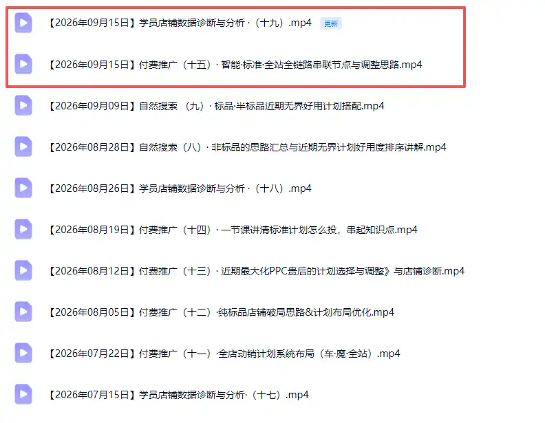 2026淘宝电商终局之战VIP课-更新0920：自然搜索+直通车+无界+精准人群，系统掌握测款动销与全店推广布局方法-百盟网