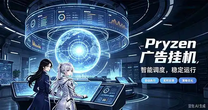 Pryzen广告全自动挂机给自己一个交代，门槛低，零基础小白也可以快速上手-百盟网