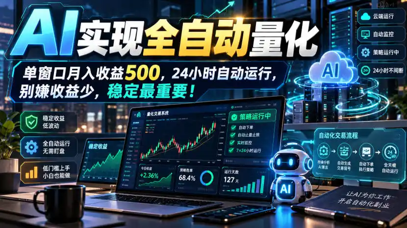 AI全自动量化项目，长期稳定可落地，0门槛躺赚稳定项目！-百盟网